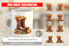 Autumn Water Boot Mug Wrap Product Image 1