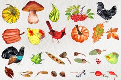 Watercolor autumn Illustration Bundle, Watercolor Clipart Product Image 16