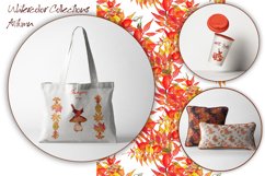 Watercolor autumn Illustration Bundle, Watercolor Clipart Product Image 3