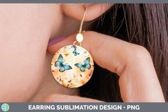 GorgeousAutumn Watercolor Round Earrings design.