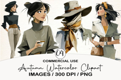 Autumn Watercolor Clipart Set Product Image 1