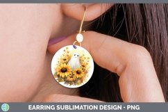 GorgeousAutumn Watercolor Round Earrings design.