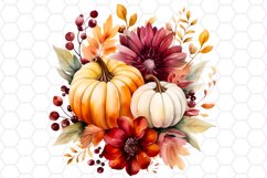 Autumn Watercolor Pumpkin Sublimation Cliparts