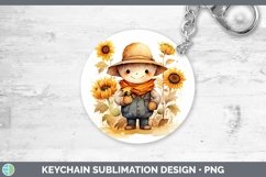 GorgeousAutumn Watercolor Keychain design.