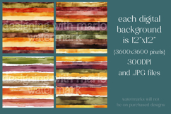 Autumn Seamless Patterns, Fall Watercolor Stripes Patterns 2 Product Image 2