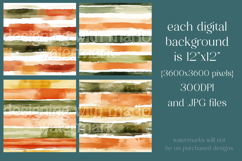 Autumn Seamless Patterns, Fall Watercolor Stripes Patterns 3 Product Image 2