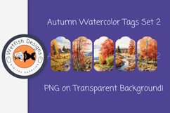 Autumn Watercolor Scrapbook Tags Product Image 3