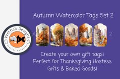 Autumn Watercolor Scrapbook Tags Product Image 6