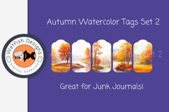 Autumn Watercolor Scrapbook Tags Product Image 8