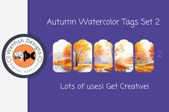 Autumn Watercolor Scrapbook Tags Product Image 9