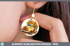 GorgeousAutumn Watercolor Round Earrings design.