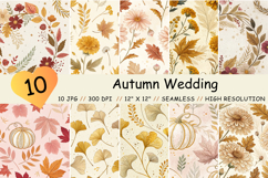 Flowers Premium Digital Papers :  Autumn Wedding Pressed Flowers Seamless Pattern  You will receive a total of 10 Flower digital paper backgrounds that can be used for any creative project. The papers are perfect for birthdays, crafts, scrapbooking, invit