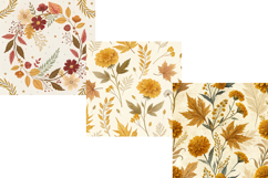 Flowers Premium Digital Papers :  Autumn Wedding Pressed Flowers Seamless Pattern  You will receive a total of 10 Flower digital paper backgrounds that can be used for any creative project. The papers are perfect for birthdays, crafts, scrapbooking, invit