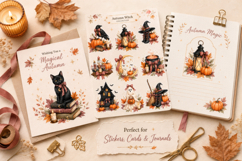 Autumn Witch Halloween Watercolor Product Image 3