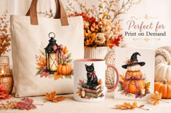 Autumn Witch Halloween Watercolor Product Image 4