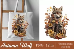 Autumn Wolf t-shirt sublimation print design png Product Image 3