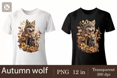 Autumn Wolf t-shirt sublimation print design png Product Image 4