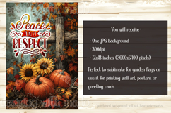Christian Garden Flag, Autumn Pumpkins Cross Garden Flag 10 Product Image 2