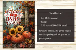 Christian Garden Flag, Autumn Pumpkins Cross Garden Flag 10 Product Image 2