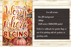 Christian Garden Flag, Autumn Pumpkins Cross Garden Flag 13 Product Image 2