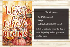 Christian Garden Flag, Autumn Pumpkins Cross Garden Flag 13 Product Image 2