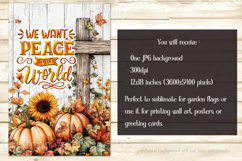 Christian Garden Flag, Autumn Pumpkins Cross Garden Flag 4 Product Image 2