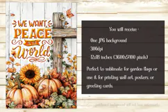 Christian Garden Flag, Autumn Pumpkins Cross Garden Flag 4 Product Image 2