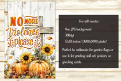 Christian Garden Flag, Autumn Pumpkins Cross Garden Flag 5 Product Image 2