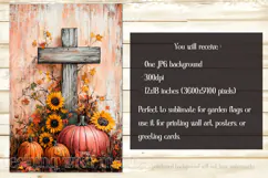 Christian Garden Flag, Autumn Pumpkins Cross Garden Flag 6 Product Image 2