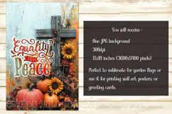 Christian Garden Flag, Autumn Pumpkins Cross Garden Flag 8 Product Image 2