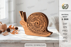 Fall Snail Stand Laser Cut. Standing Home Decor SVG Product Image 1