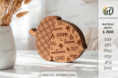 Fall Acorn Stand Laser Cut. Standing Home Decor SVG Product Image 1
