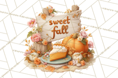 Autumn Words PNG Clipart, Thanksgiving Fall Scenes Clip Art Product Image 5