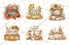 Autumn Words PNG Clipart, Thanksgiving Fall Scenes Clip Art Product Image 8