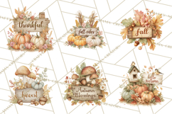 Autumn Words PNG Clipart, Thanksgiving Fall Scenes Clip Art Product Image 4