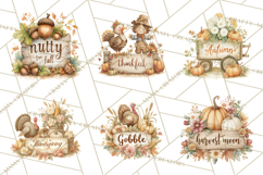 Autumn Words PNG Clipart, Thanksgiving Fall Scenes Clip Art Product Image 5