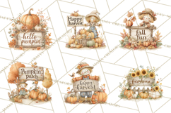 Autumn Words PNG Clipart, Thanksgiving Fall Scenes Clip Art Product Image 3