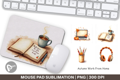 Mouse Pad Cozy Autumn Home Office Product Image 1