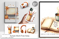 Digital Paper Cozy Autumn Home Office Product Image 1