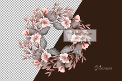 Autumn Floral Wreath PNG Product Image 3