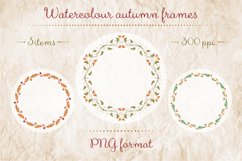 Watercolour autumn frames PNG Product Image 1