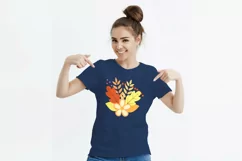Bunch of colorful autumn leaves and flowers Sublimation Product Image 2