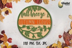 Lasercut autumn sign bundle. Fall quotes door sign SVG Product Image 2