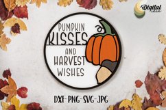 Lasercut autumn sign bundle. Fall quotes door sign SVG Product Image 3