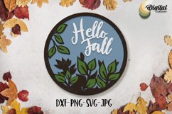 Lasercut autumn sign bundle. Fall quotes door sign SVG Product Image 5
