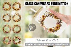 Glass Can Wraps Fall Wreath Product Image 1