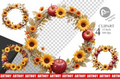 Clipart Fall Wreath Product Image 1