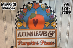 Autumn Leaves Sign Laser SVG Product Image 1