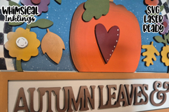 Autumn Leaves Sign Laser SVG Product Image 2