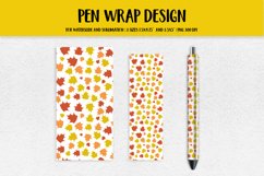 Autumn Maple Leaves Pen Wrap Sublimation or Waterslide Product Image 1